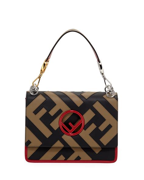 fendi kan f bag|Fendi zip pocket shoulder bags.